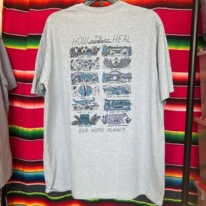 NWT Patagonia How to Heal Responsibili-Tee T-shirt Steam Blue Size Large